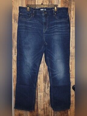 Old Navy Men's Straight Jeans - Dark Blue